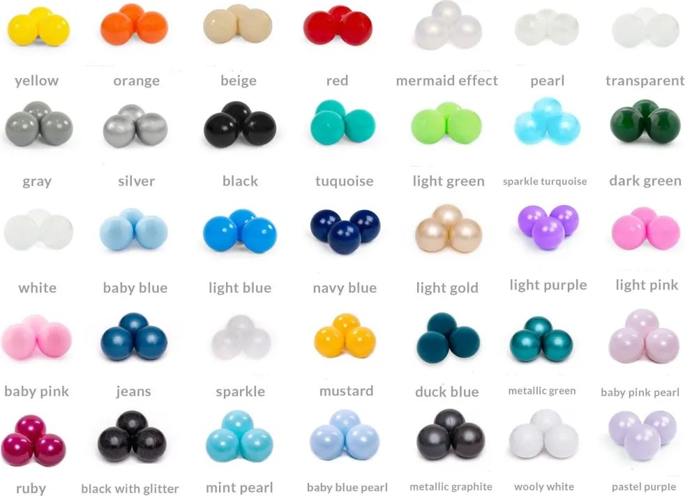 Samostatné loptičky 50 ks - stracciatella