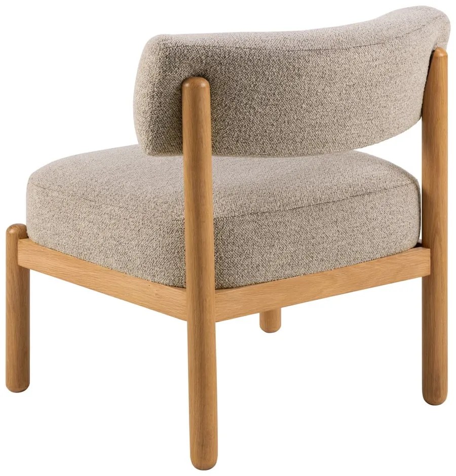 Béžové kreslo z textílie buklé Burley – Actona