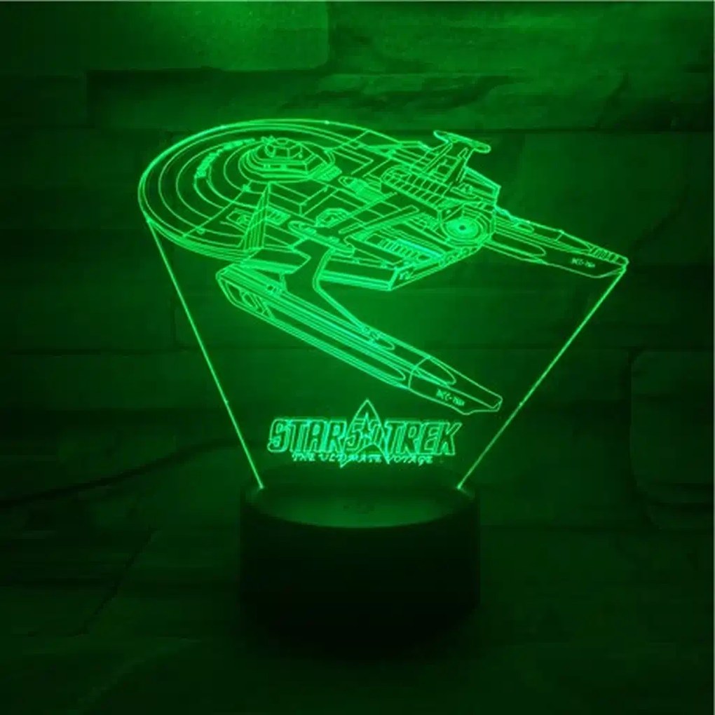 3Dmix 3DL-DRGB012 – 3D LED nočná lampa - Star Trek (Dual RGB)
