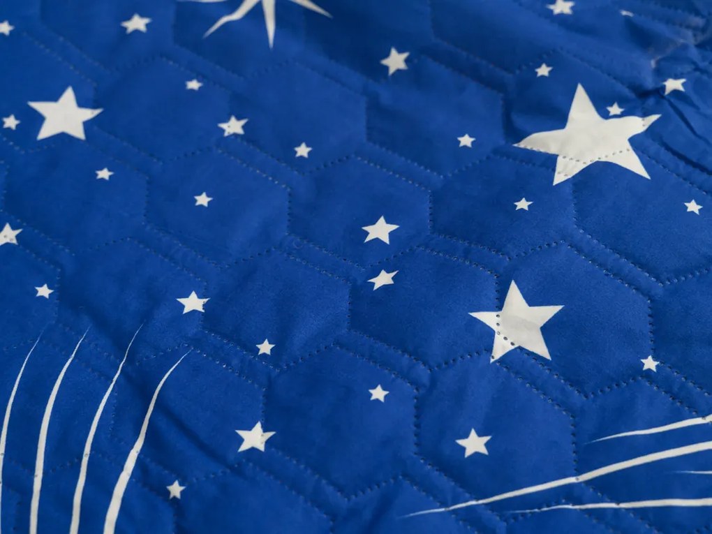 Prikrývka na posteľ NIGHT SKY HEXAGON, modrá Rozmer: 170 x 210 cm