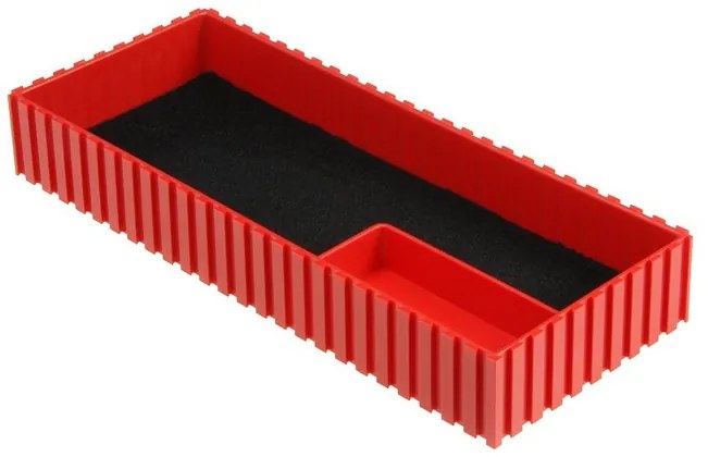 Plastová krabička na mikrometer 35-100x250 mm, červená