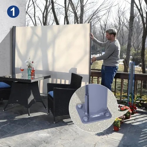 Bočná markíza 180 x 300 cm SONGMICS GSA180E