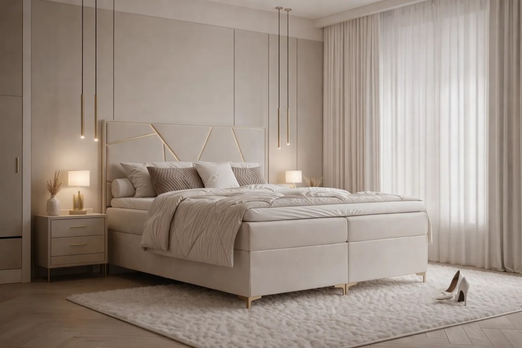 ČALÚNENÁ POSTEĽ S MATRACOM SARA 140X200