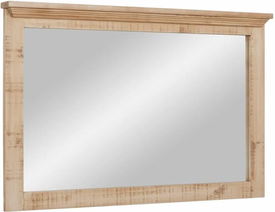 Krémové zrkadlo z masívneho borovicového dreva Støraa Marilyn