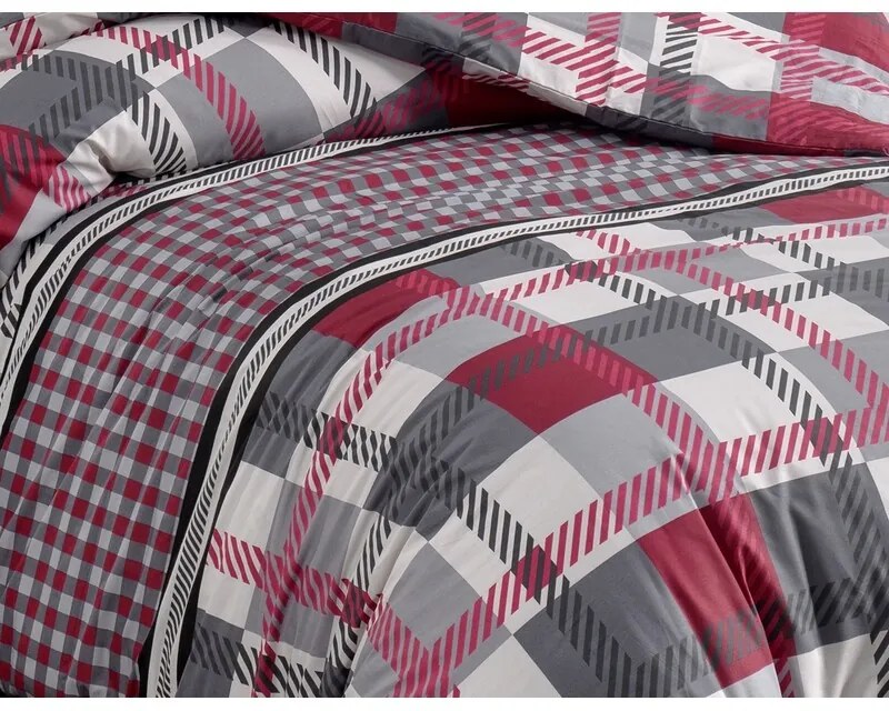 BedTex Bavlnené povlečení Hector červená, 140 x220 cm, 70 x 90 cm