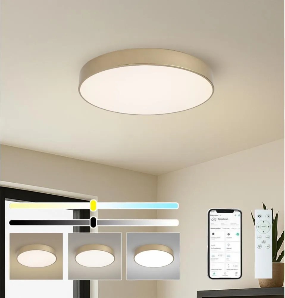 Brilagi-LED Stmievateľné svietidlo POOL SMART LED/60W/230V 50 cm Wi-Fi Tuya zlaté + diaľkový ovládač