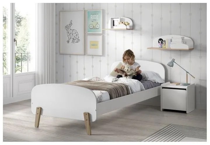 Biela/v prírodnej farbe detská polica v dekore borovice Kiddy - Vipack