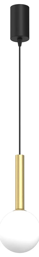 Závesné svietidlo Play, 1x biele sklenené tienidlo, b/g