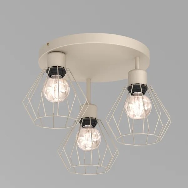 Stropné svietidlo PARKLA 3xE27/15W/230V béžová