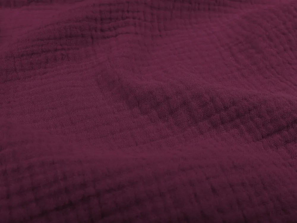 Biante Mušelínová obliečka na vankúš MSN-044 Burgundská vínová 70 x 90 cm