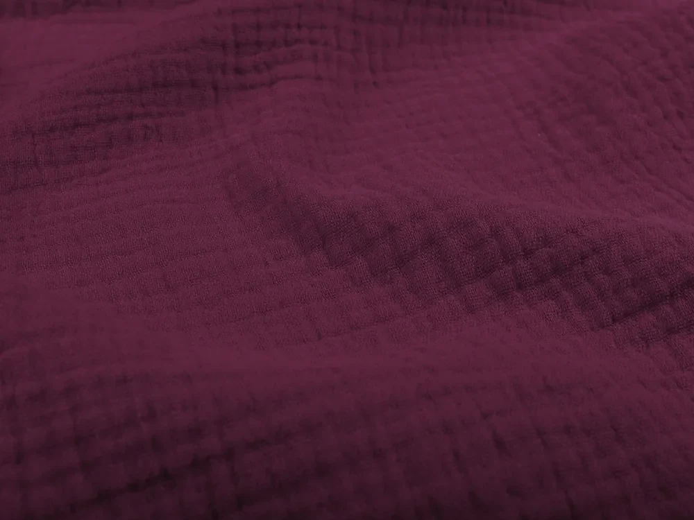 Biante Mušelínový behúň na stôl MSN-044 Burgundská vínová 45x140 cm