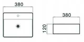 Mexen KIRA UMÝVADLO, 38x38 CM, BIELA, 21783800