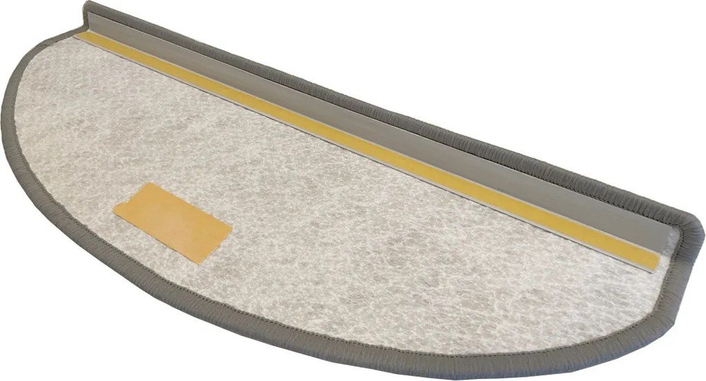 Nášľapy na schody Alassio šedé polkruh, samolepiaci - 28x65 polkruh (rozmer vrátane ohybu) Vopi