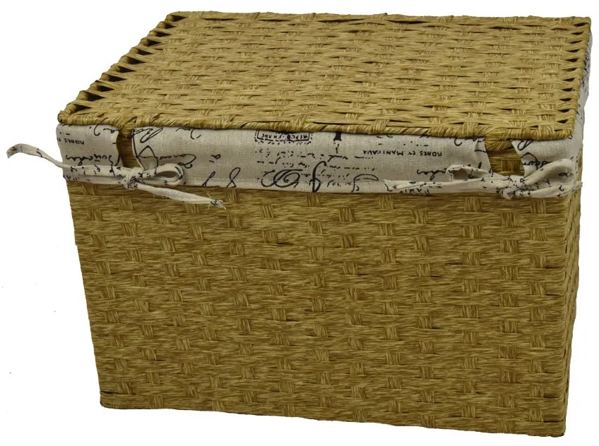 Vyšší úložný box melírovaný s látkou paris Rozmery (cm): 41x30, v.27