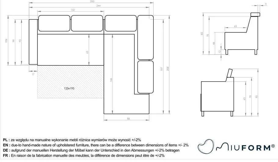 Béžová zamatová rozkladacia rohová pohovka (pravý roh) Sweet Harmony – Miuform
