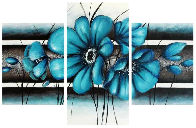 Obraz modrých kvetov (90x60 cm)