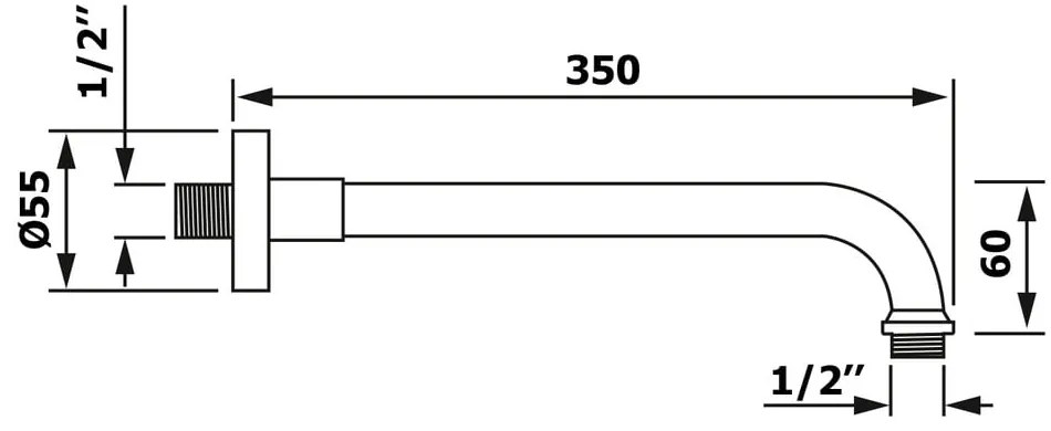 Mosadzný diel na pripojenie sprchy v bronzovej farbe – Sapho