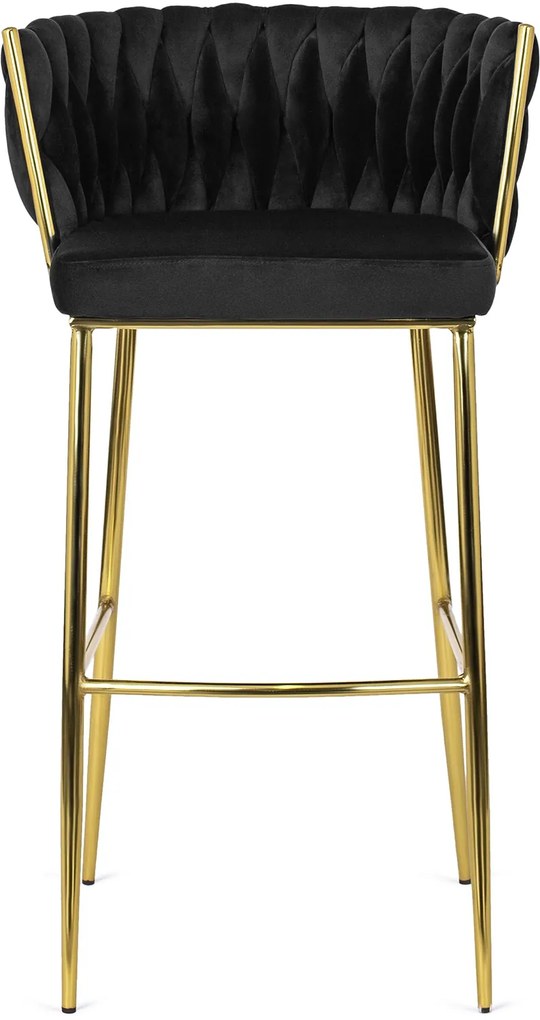 PROXIMA.store - Luxusná barová stolička FLORES FARBA: ružová, FARBA NÔH: zlatá