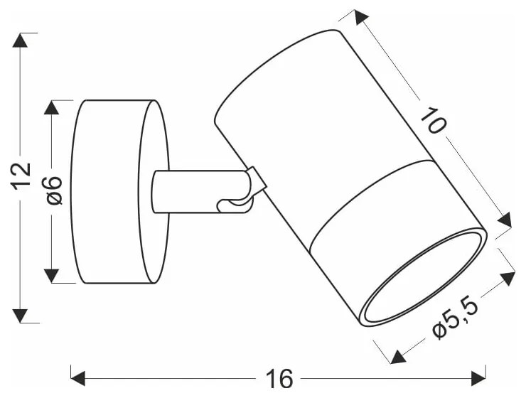 Nástenné svietidlo v čierno-zlatej farbe Tobi - Candellux Lighting
