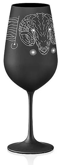 Crystalex pohár Zverokruhy Baran čierna 550 ml