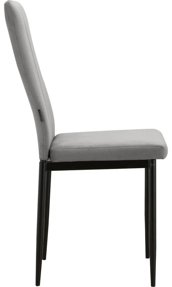 Sivé zamatové jedálenské stoličky v súprave 2 ks Kelly – Støraa