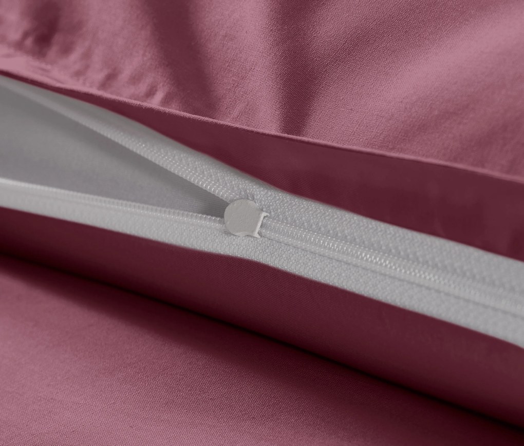 Posteľná bielizeň z bavlny a saténu, vínová, štandardná veľkosť