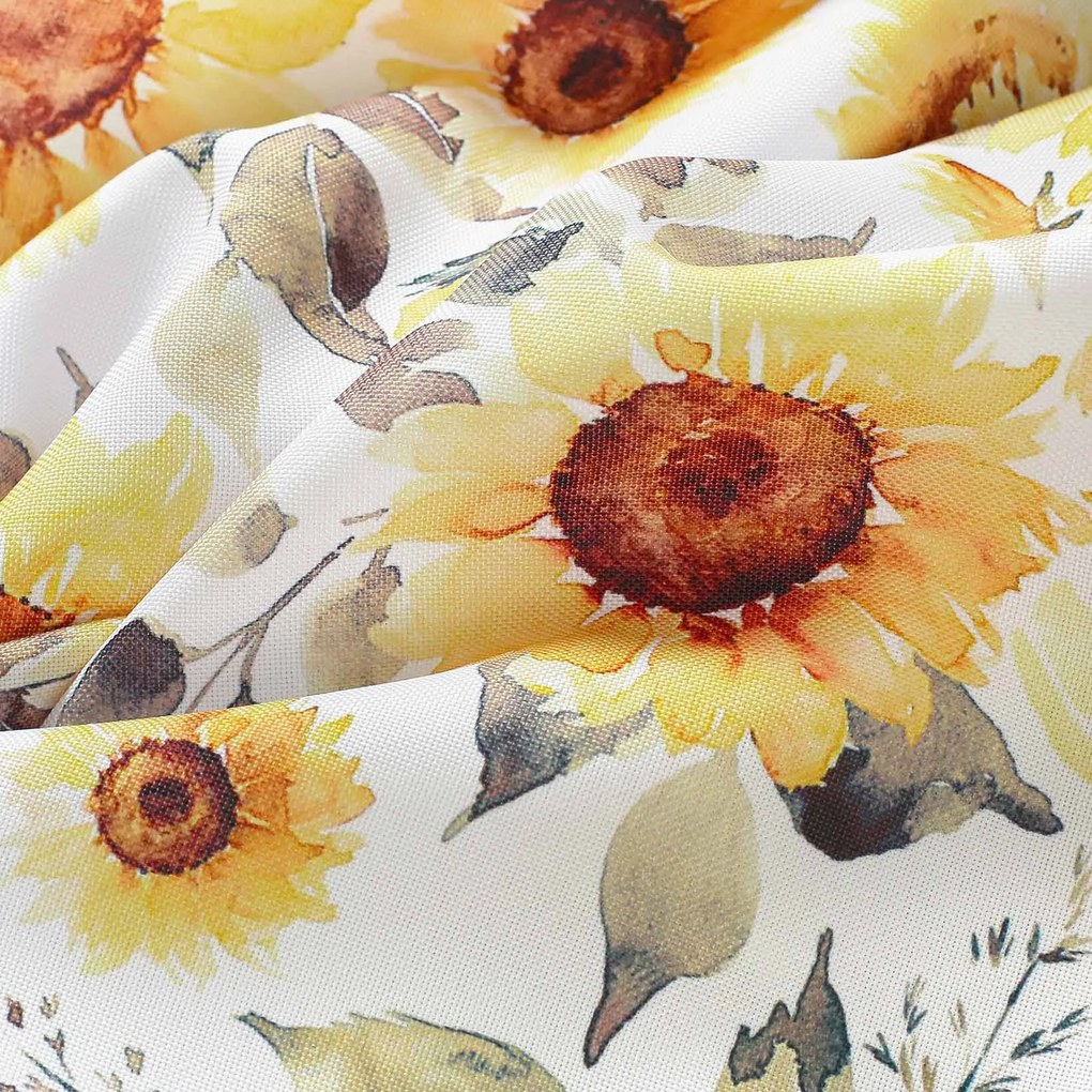 Goldea dekoračná obliečka na vankúš - kvety slnečnice 50 x 50 cm