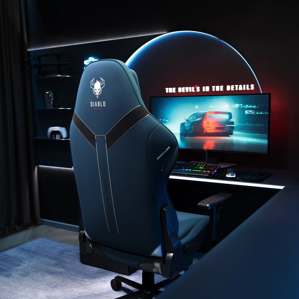 Herné kreslo Normal Size, modrý-čierny: Diablo X-One Prime Meta Ocean