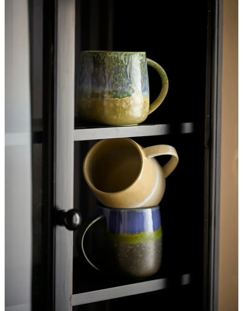 Modré/béžové hrnčeky v súprave 3 ks z kameniny 460 ml Cloe – Bloomingville