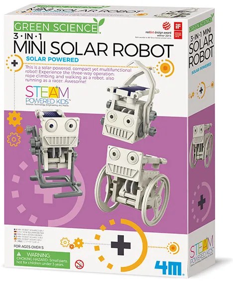 Mini solárny robot 3v1