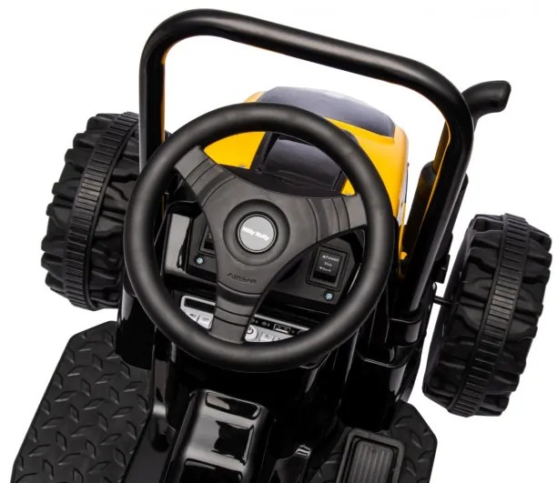 Elektrický traktor s prívesom Farmer žltý