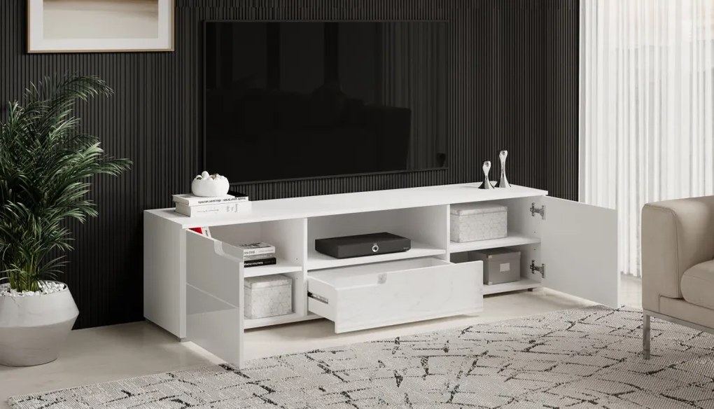 TV skrinka Spice, biela lesk