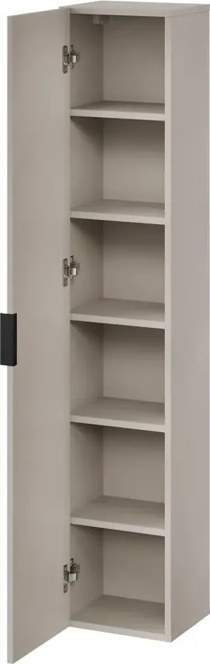 Závěsná vysoká koupelnová skříňka Nancy 70 30 cm kašmírová