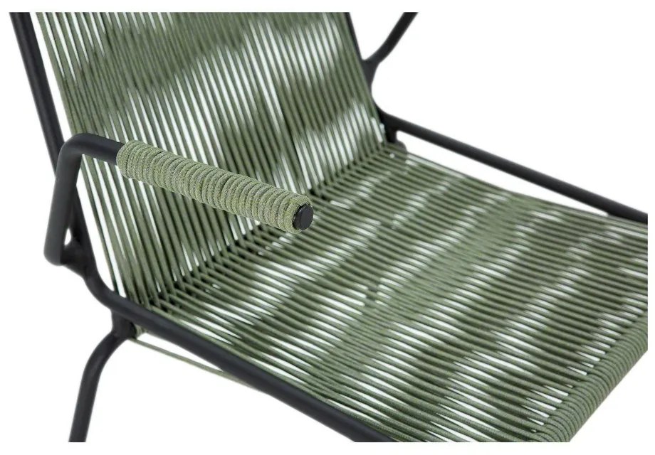 Zelené kovové jedálenské stoličky v súprave s podrúčkami/stohovateľné 2 ks Emily – Marckeric