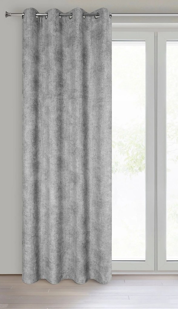 ZATEMŇOVACÍ ZÁVES NA KRÚŽKOCH ALETA 135X250 CM SIVÁ