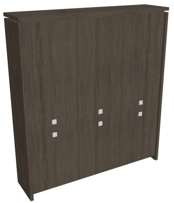 Vysoká skriňa Verno 188 x 46 x 210 cm, dub antracit
