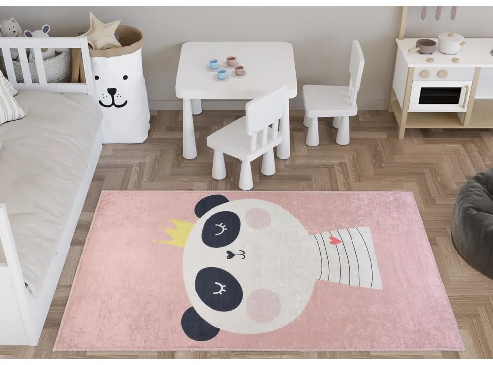 Svetloružový prateľný detský koberec 160x230 cm Royalty Mascot – Vitaus