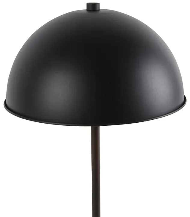 Retro stolná lampa čierna so zlatom - Magnax