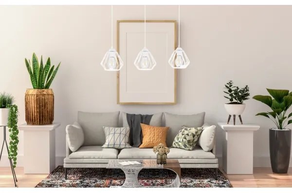 Luster na lanku CEED 3xE27/60W/230V biela