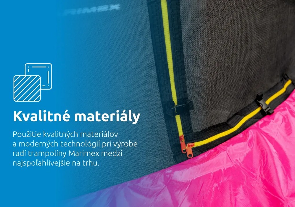 Marimex | Trampolína Marimex Standard 244 cm ružová + ochranná sieť + rebrík ZADARMO | 19000110