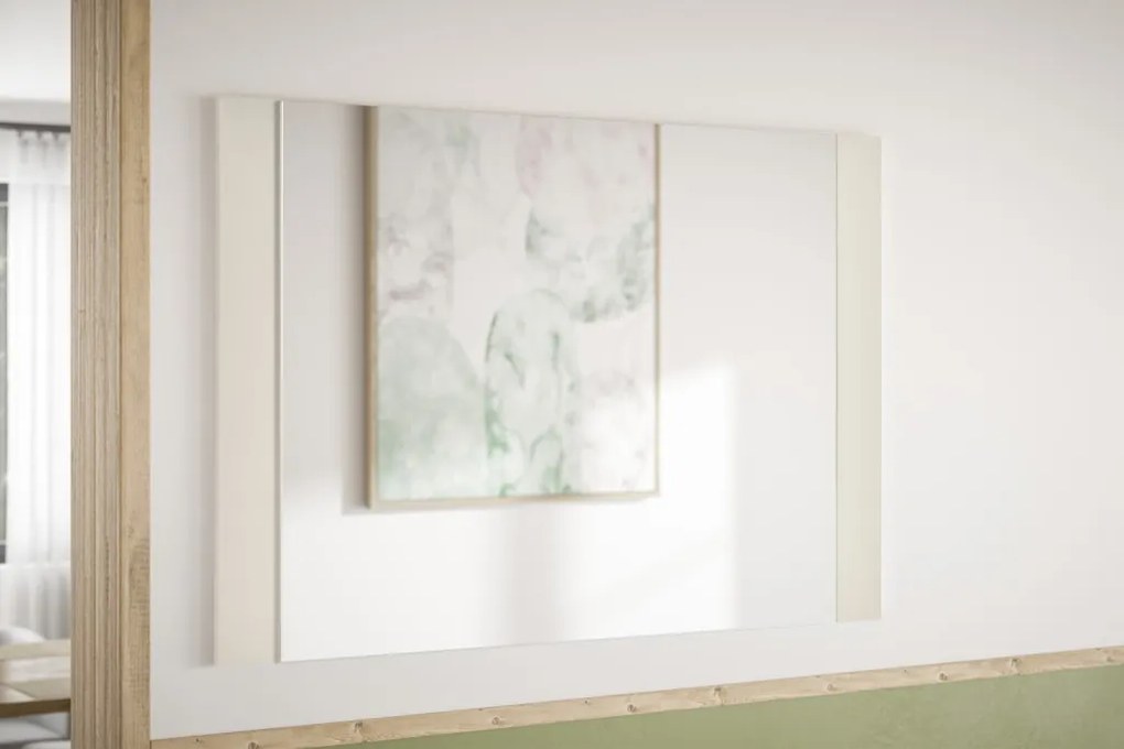 Zrkadlo na stenu Lima 100x70 cm, béžový kašmír