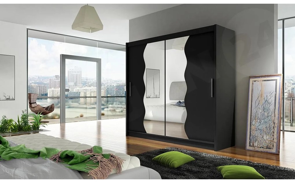 Skriňa London X, Farby: kašmír, Osvetlenie: osvetlenie LED RGB - farebné