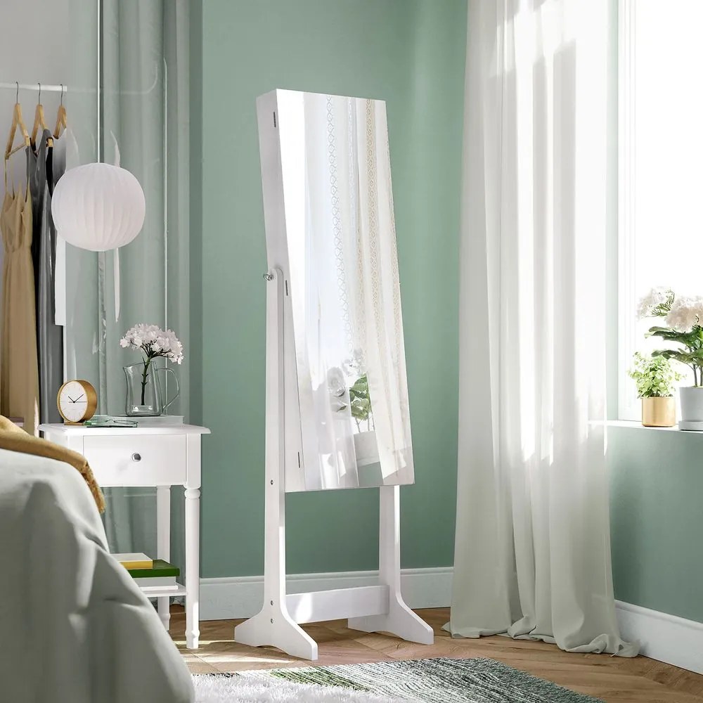 Voľne stojaca skrinka na šperky so zrkadlom SONGMICS JJC002W01