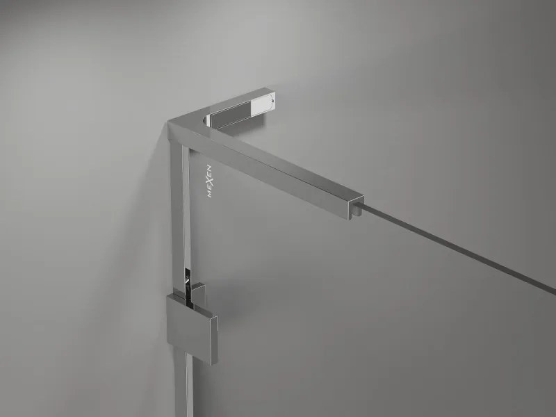 Mexen Lunar L, pravý výklopný sprchový kút 70 x 80 cm, číre sklo, chrómový profil, 834L-070-080-01-00-P