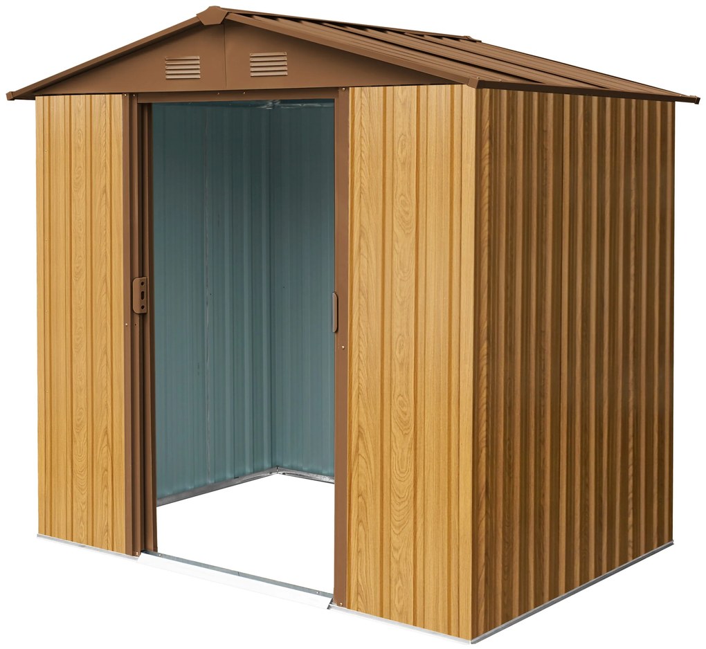Záhradný domček BestBerg ZDB-2D / 2,5 m² / 194 x 131 x 184 cm / červené drevo / hnedá