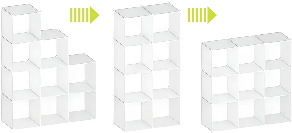 Detský modulárny regál Esla 110 cm biely/farebný