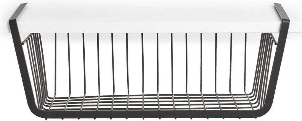 Zeller Present Prídavný závesný kôš pod policu, čierny UNDER, 41x26x15 cm