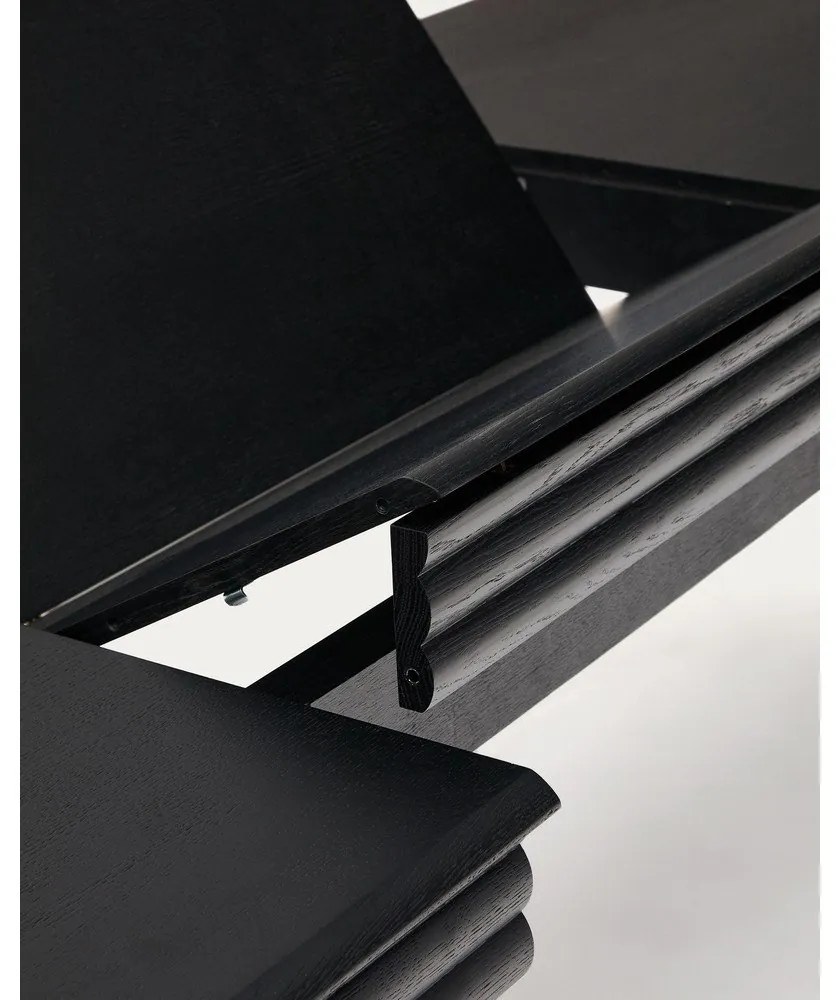 Rozkladací jedálenský stôl s prídavnou doskou v dekore duba 90x200 cm Lenon – Kave Home