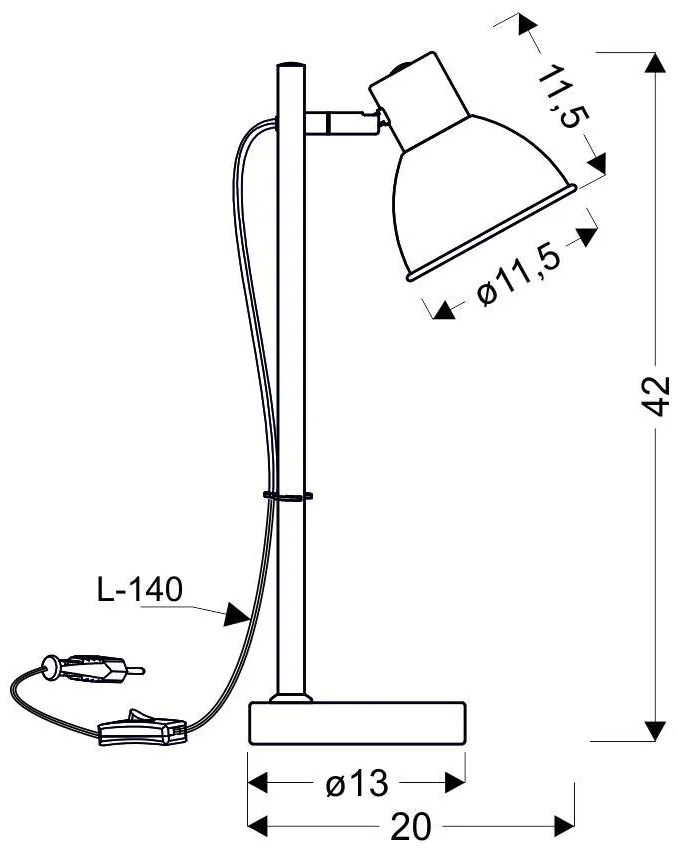 Candellux BONDO Stolná lampa 1X40W E14 wood and white 41-80011