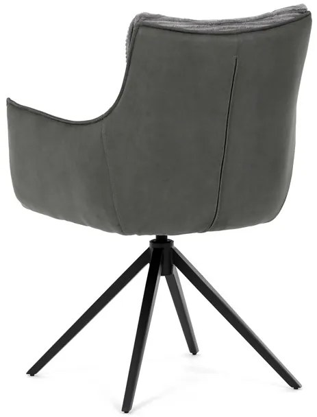 Autronic BONTEC Jedálenská stolička, šedá, menčestrová látka, DCH-D1345 GREY2 Farba: Šedá